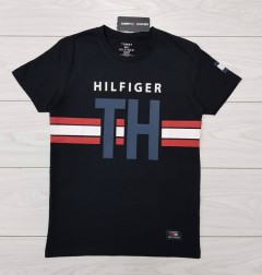 TOMMY - HILFIGER Mens T-Shirt (BLACK) (S - M - L - XL )