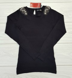 Chicoree Ladies Long Sleeved Shirt (BLACK) (S - M - L - XL)