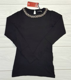 Chicoree Ladies Long Sleeved Shirt (BLACK) (S - M - L - XL)