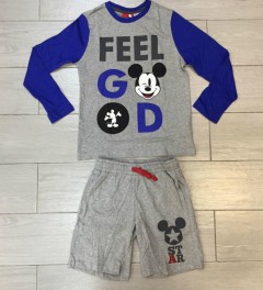 PM Boys Long Sleeved Shirt And Shorts Set (PM) (9 Months to 8 Years)
