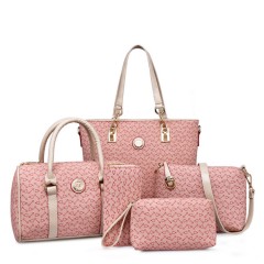 Violet  Violet Ladies Fashion Bag (5 Pcs) (Pink) 