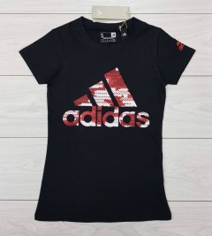 ADIDAS Ladies T-Shirt (BLACK) (S - M - L - XL )
