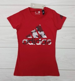 ADIDAS Ladies T-Shirt (RED) (S - M - L - XL ) 