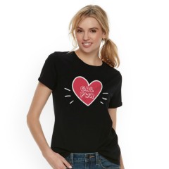 Color Republic  Azalea Ladies T-Shirt (BLACK) (XS - S - M - L - XL) 