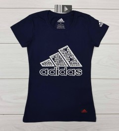 ADIDAS Ladies T-Shirt (NAVY) (S - M - L - XL )