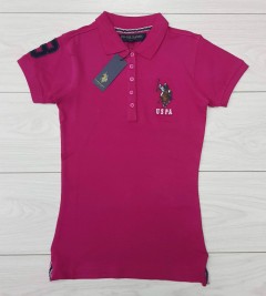 U.S. POLO ASSN Ladies Polo Shirt (PINK) (S - M - L - XL ) 
