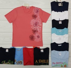 JHK 4 Pcs  Ladies T-Shirt Pack ( Random Color) (XS - S - M - L - XL - XXL) 