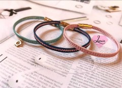 Two Pcs Set Ladies Fashion Bracelet. (Pink and Green Color)