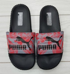 PUMA Mens Slippers (BLACK - RED) (40 to 45) 