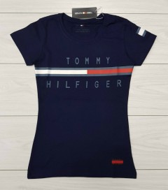 TOMMY - HILFIGER Ladies T-Shirt (NAVY) (S - M - L - XL)