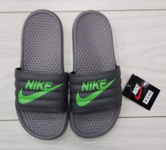 NIKE Ladies Slippers (GRAY - GREEN) (35 to 40) 