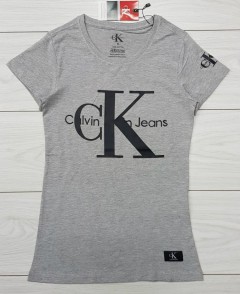 CALVIN KLEIN Ladies T-Shirt (GRAY) (S - M - L - XL )