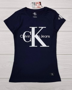 CALVIN KLEIN Ladies T-Shirt (NAVY) (S - M - L - XL )