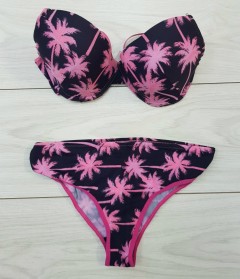 Lasenza Lasenza Bra And Panty Set (BLACK - PINK) (XL)