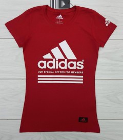 ADIDAS Ladies T-Shirt (RED) (S - M - L - XL ) 
