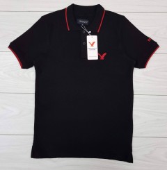 AMERICAN EAGLE  Mens Polo Shirt (BLACK) (S - M - L - XL ) 