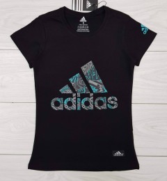 ADIDAS Ladies T-Shirt (BLACK) (S - M - L - XL)