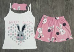 CLM HOMEWEAR Ladies 3 Pcs Set (WHITE - PINK) (MD) (S - M - L - XL) (Made in Turkey)