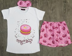 CALIMERA Ladies 3 Pcs Set (WHITE - PINK) (MD) (S - M - L - XL) (Made in Turkey)