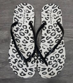 Ladies Slippers (WHITE - BLACK) (MD) (36 to 40)