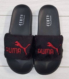 PUMA Mens Slippers (BLACK - RED) (MD) (40 to 45) 