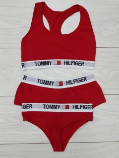 TOMMY - HILFIGER Ladies Turkey 3 Pieces Bikini Set (RED) (S - M - L)