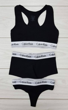 CALVIN KLEIN  Ladies Turkey 3 Pieces Bikini Set (BLACK) (S - M - L) 