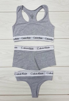 CALVIN KLEIN  Ladies Turkey 3 Pieces Bikini Set (GRAY) (S - M - L)