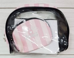 VICTORIAS SECRET Ladies Bag (BLACK - LIGHT PINK) (MD) (VS) (Free Size) 
