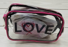 VICTORIAS SECRET Ladies Bag (BLACK - PINK) (MD) (VS) (Free Size)