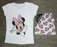 Turkey Ladies Set (WHITE - PINK) (S - M - L - XL) 