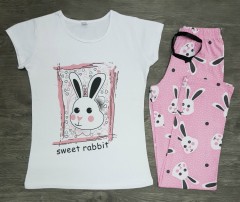 Turkey Ladies Set (WHITE - PINK) (S - M - L - XL)
