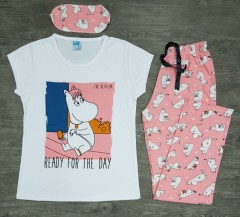 Despicable Me Turkey 3 Pcs Ladies Set (WHITE - PINK) (S - M - L - XL)