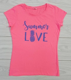 Ladies T-Shirt (PINK) (S - M - L - XL - XXL - 3XL)