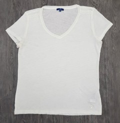 TOM TAILOR Ladies T-Shirt (WHITE) (XS - S - M - L - XL - XXL)