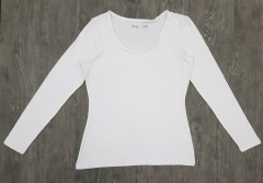 Ladies Long Sleeved Shirt (WHITE) (M - L)