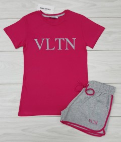 VALENTINO Ladies Turkey Shorty Set (PINK - GRAY) (S - M - L - XL)