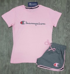 CHAMPIAN Ladies Turkey Shorty Set (PINK - GRAY) (S - M - L - XL)