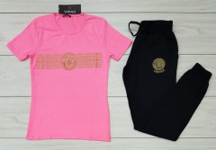 VERSACE  Ladies Turkey 2 Pcs Set (PINK- BLACK) (S - M - L - XL) 