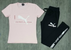 PUMA  Ladies Turkey 2 Pcs Set (LIGHT PINK - BLACK) (S - M - L - XL) 