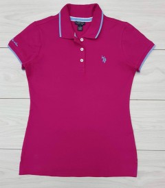 U.S.POLO ASSN Ladies Polo Shirt (PINK) (S - M - L - XL - XXL)