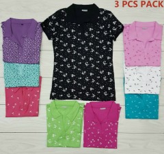 LAURA TORELLI 3 Pcs Ladies Polo Shirt Pack (Random Color) ( S - M - L - XL)