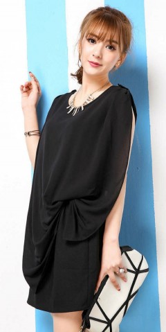 LA CHAPELLE  Ladies Dress (BLACK) (LC) (S - M - L) 