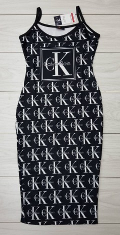 CALVIN KLEIN Ladies Turkey Dress (BLACK - WHITE) (S - M - L - XL)