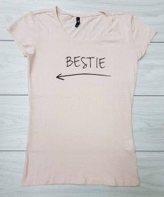 SINSAY Ladies T-Shirt (LIGHT PINK) (M)