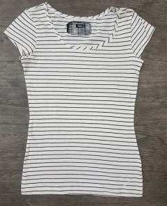 HM Ladies T-Shirt (WHITE - BLACK) (S)