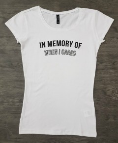 SINSAY Ladies T-Shirt (WHITE) (XS - S - M - L - XL) 