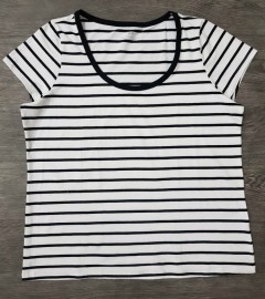 HM Ladies T-Shirt (WHITE - BLACK) (M)