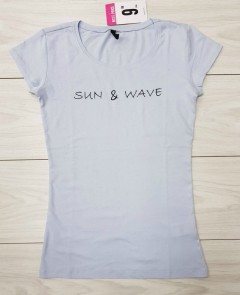 SINSAY Ladies T-Shirt (LIGHT BLUE) (XS - S - M - L - XL)