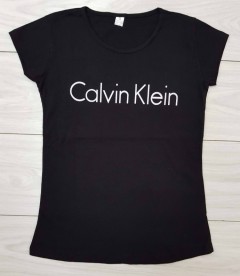 CALVIN KLEIN  Ladies Turkey T-Shirt (BLACK) (S - M - L - XL) 